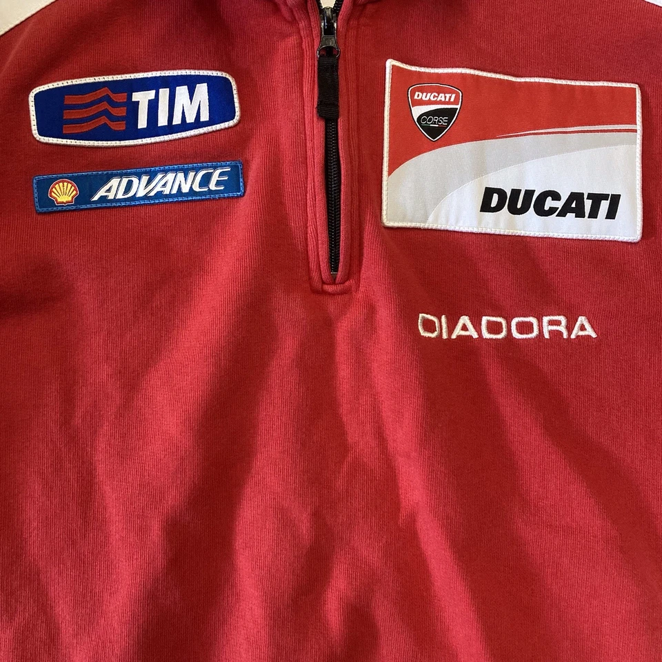 Sudadera Ducati Diadora Motogp Pullover 1/4 Cremallera Talla XL Grande Foto 2 de 4