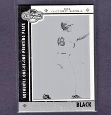 2008 TOPPS CO-SIGNERS BLACK PRINTING PLATE #1 JACOBY ELLSBURY YANKEES SSP #1/1