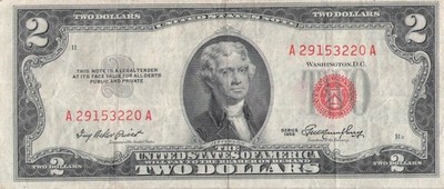 1953 Two Dollar Red Seal Note $2 Note Nice Lot Available Great Price