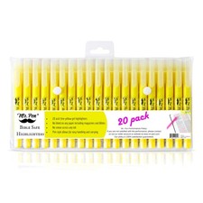 Mr. Pen- Gel Highlighters, 20 Pack, Fluorescent Yellow, Bulk 20 Yellow