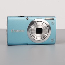 Canon PowerShot A2400 IS Digital Compact Camera, Charger, Battery, Strap, Card