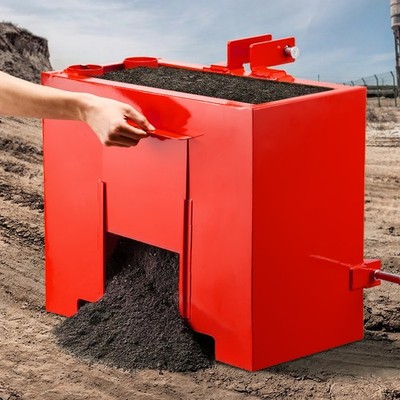 VEVOR Ballast Box 3 Point Category 1 Tractor Quick Tach Hitch 3.2 ft³ 800lbs Red
