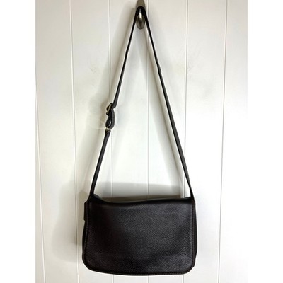 Vintage Coach Flap Cross Body/Messenger Brown Pebbled Leather Style B7E-4928