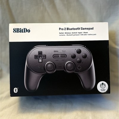 8BitDo Pro 2 Bluetooth Gamepad Black Hall Effect Joysticks for Switch/PC