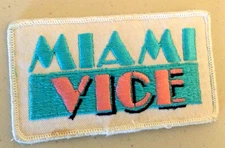 VINTAGE 80s MIAMI VICE PATCH CRIME DRAMA DON JOHNSON TV SERIES - LOOK!
