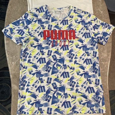 Puma Men's International Graphic Print T-Shirt Multi-Color Size L Short Sleeve