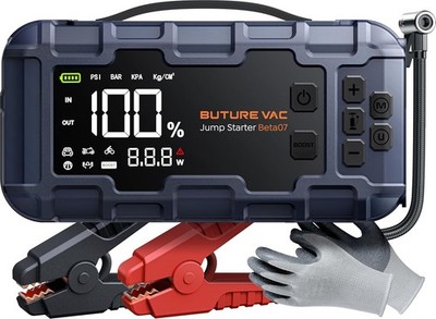 8000A Portable Car Battery Jump Starter Air Compressor 160PSI 10-in-1 Power Pack