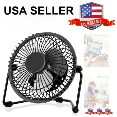#ad Portable USB Desk Fan Metal Personal Small air Cooler Cooling Operated Mini Fan $7.99