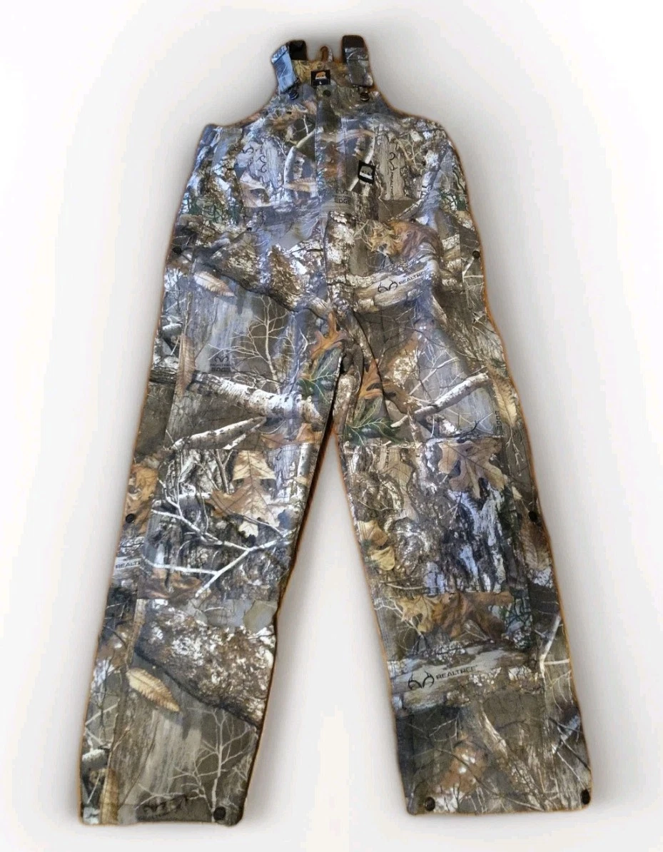 Berne Youth Softstone Insulated Bib Hunting Overall Size L 14-16 Realtree Edge