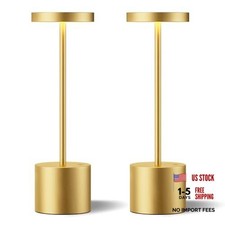 Cordless Lamp Set, Rechargeable Lamps, 3 Color Temperature, LED 2 Pack Gold