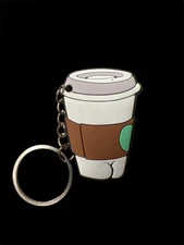Butts On Things Keychain Flexible. Coffee Cup