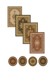 ORIENTAL RED Persien 5 X 5 ROUND MEDALLION AR...