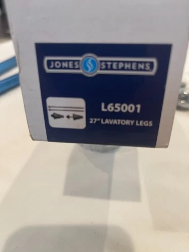 1 Pair Jones Stephens L65001 Chrome 27 in. Lavatory LEGS (two legs)- Chrome-New - Picture 5 of 6