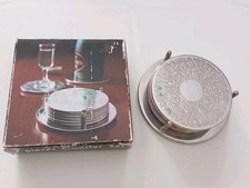Vintage Silver Plated 7 Piece Coaster Set 
