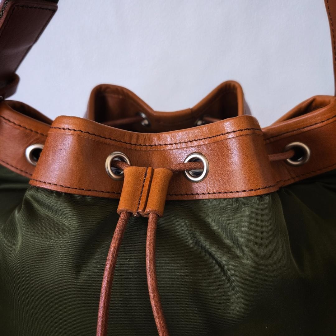 Yoshida Kaban Porter String Drawstring Bag Khaki … - image 9