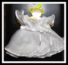 Build A Bear Workshop White Dress with Lace Bodice