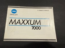 Minolta X-7000 Camera Instructions Manual....Free Shipping