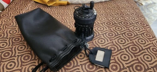 Soft Case Keeper w Label for Curta Vintage Calculator Type 1. Nice Condition.