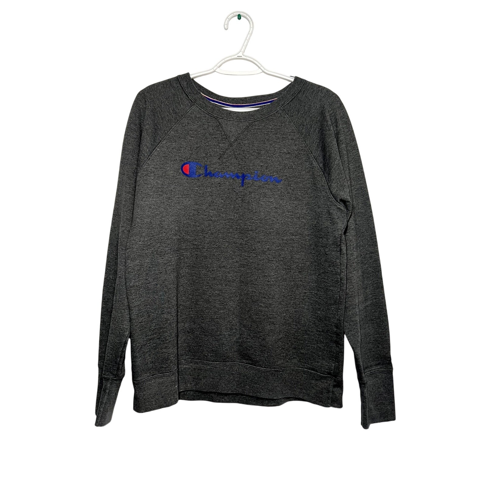 Champion gray basic crew neck sweater womens larg… - image 1