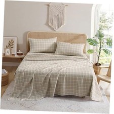 Size 4-Piece Sheet Set - Fitted Flat Sheets Pillowcases Queen Multicolor