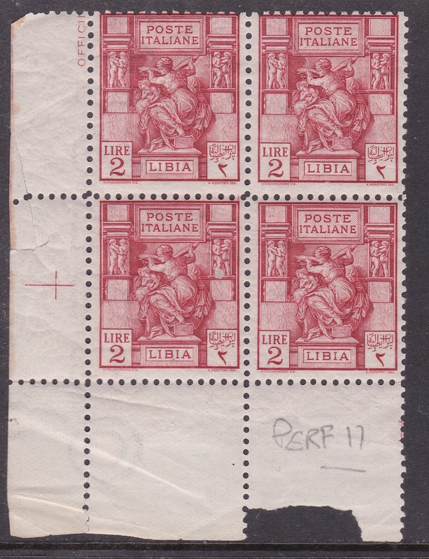 LIBYA(  Italy) ^^1924 RARER  YT#43B  MNH   BLOCK (perf 11)$374.00 @dco497lib97