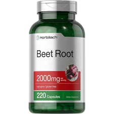 Beet Root Powder Capsules 2000mg | 220 Pills | Herbal Extract | by Horbaach