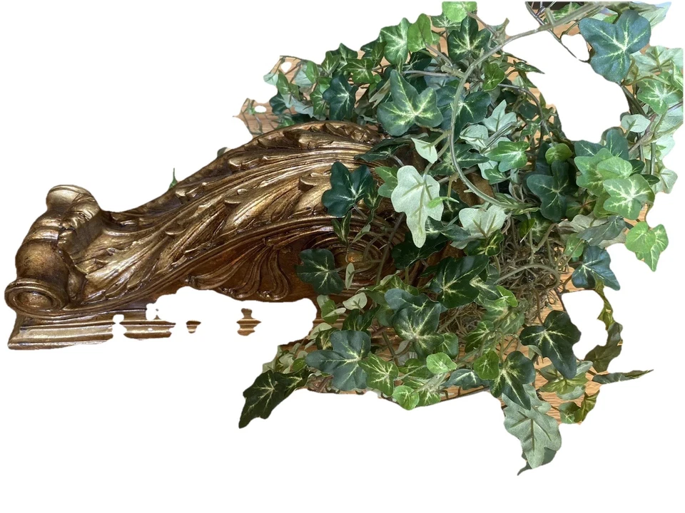 Estante Hoja de Acanto Pared Corbett Aplique Soporte Decoración Hogar Acabado Bronce Hiedra Foto 2 de 4