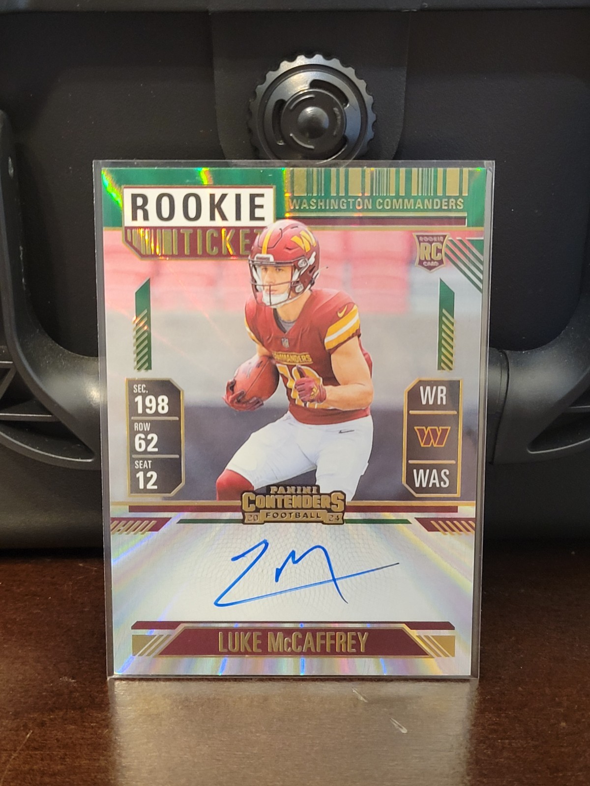 2024 Panini Contenders Rookie Ticket RPS Luke McCaffrey #121 Auto Commanders