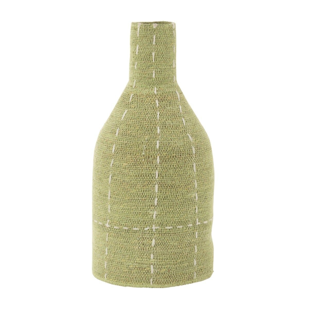 Vase bouteille jonc de mer de 50cm vert pour illuminer votre salon d'une touche bohème chic
