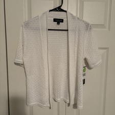 Perceptions New York Women's White Daytime Shrug NWT S, medium