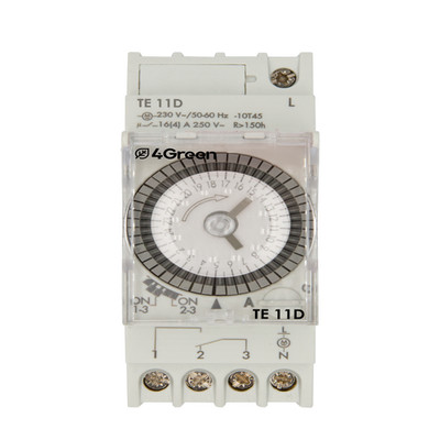 ELEKTROMECHANISCHE ZEITSCHALTUHR 230V TÄGLICHER PROGRAMMIERUNG DIN-HUTSCHIENE