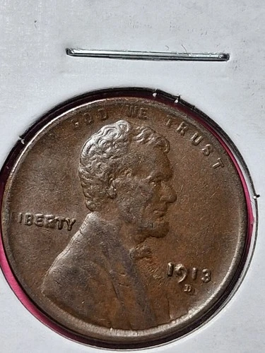 1913-D LINCOLN CENT. MS/ BU/ BN. HIGH RATED. FULL DETAILS. RARE & SCARCE....