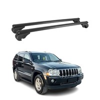 DachträGer FüR Jeep Grand Cherokee 2005-2010 GepäCkträGer Aluminium Schwarz 2X