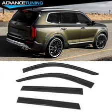 For 20-25 Kia Telluride 4PCS Window Visors Sun Guards Rain Deflectors Vent Shade
