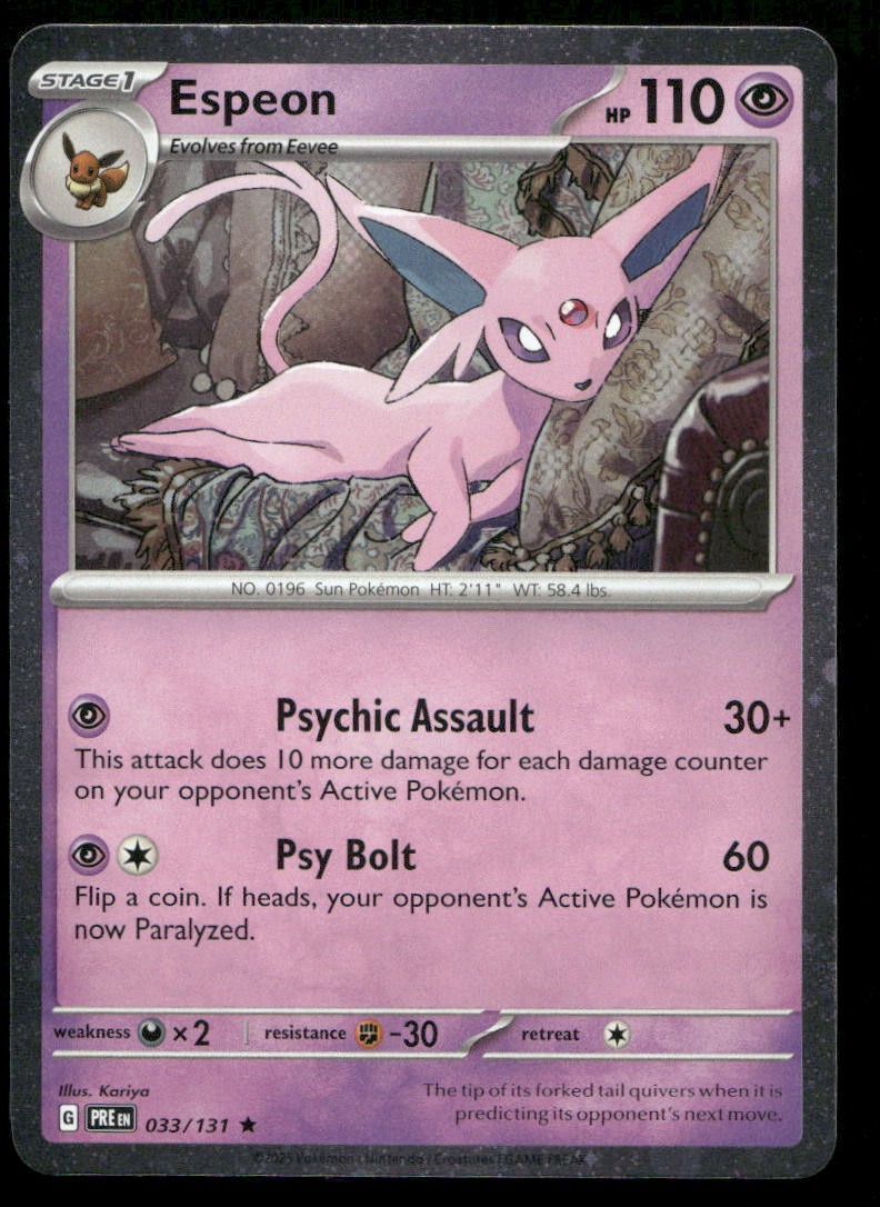 Espeon - (Cosmos Holo) Rare Miscellaneous Cards & Products 033/131 NM