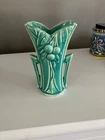 McCoy Pottery 1940's Vintage Turquoise Vase w/Berries