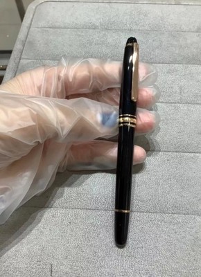 Montblanc Meisterstück 163P Rollerball Pen Black Resin Gold Trim New Box