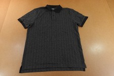 Old Navy Mens Medium Black Striped Classic Fit Short Sleeve Golf Polo Shirt NWOT