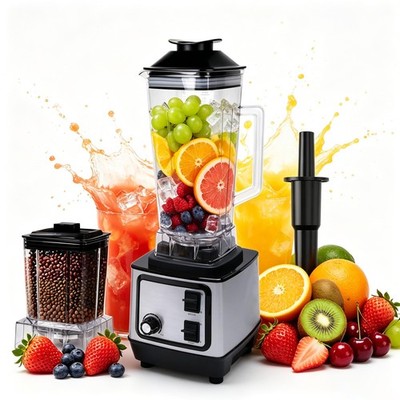 Mixer für Küche, High Speed Profi Smoothie 2,5 l, Splitter + Schwarz