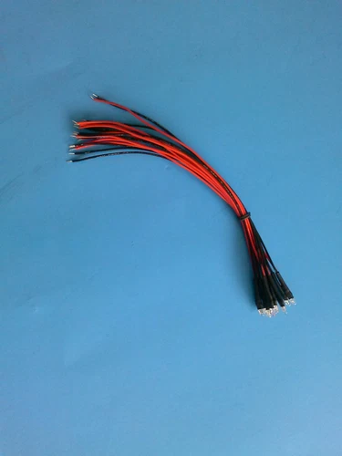 10 LED 3mm PRE WIRED LEDS 6 VOLT WARM WHITE 6V USA