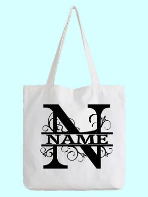 Personalisierte Damen-Einkaufstasche Beuteltasche zu JEDEM NAMEN Initiale Monogramm