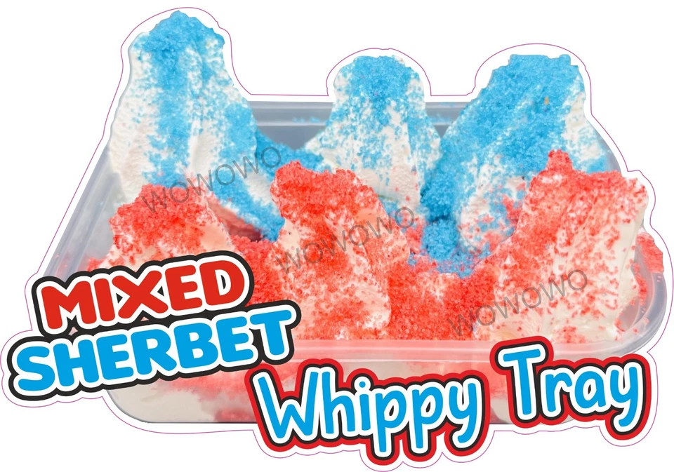 Ice cream van sticker Mixed Sherbet Tray whippy ice creams Trailer shop decals