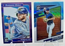 Brandon Lowe - 2021 Optic Diamond Kings #1 & Carolina Blue/White #164 - Rays