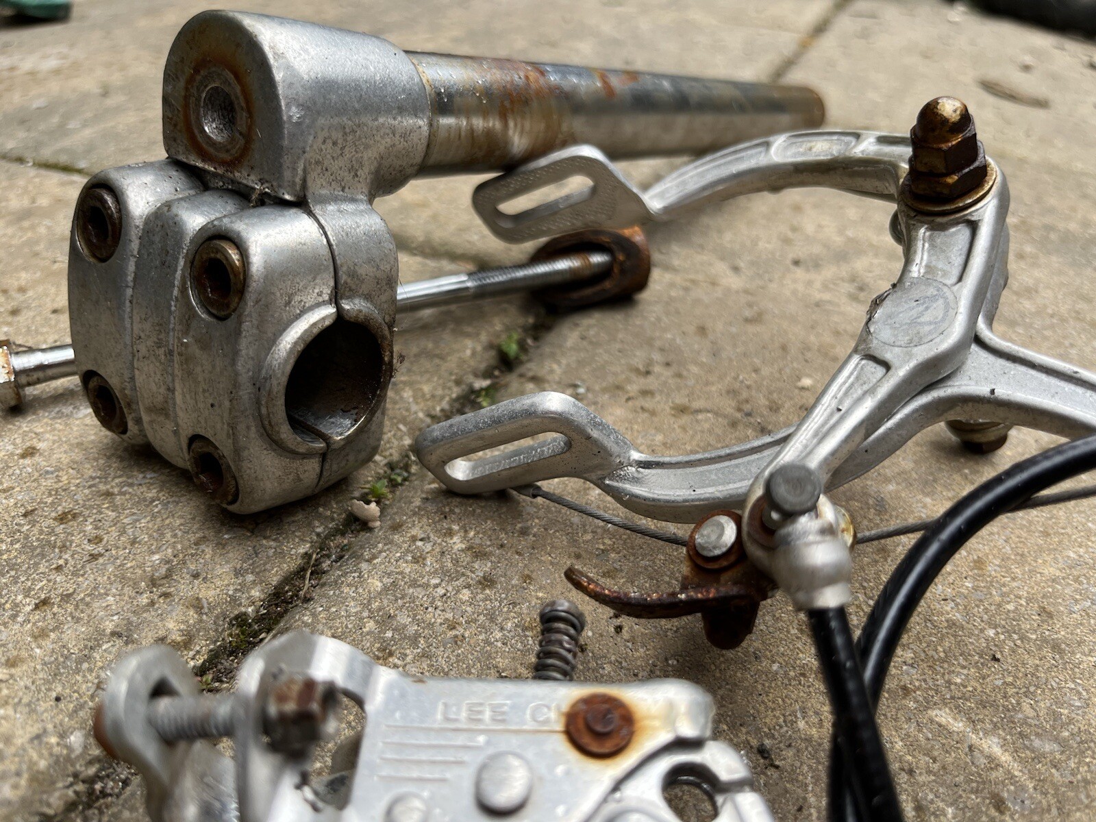 vintage bmx bike parts MX Brake levers Handle Bar Stem Parts Project eBay