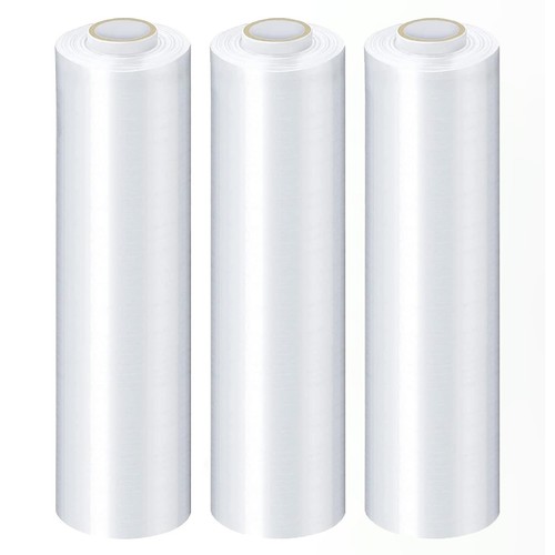 17" x 1476' 4 Rolls Cast Hand Shrink Wrap Stretch Film 83 Ga Clear Cling Roll - Picture 2 of 7