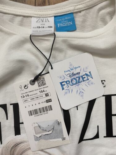#7 NWT! Girl's LS FROZEN Tee by Zara, Size: 13/14 years - Picture 3 of 3