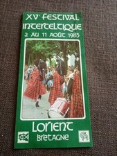 rare programme-festival interceltique de Lorient-1985-FIL-musique bretagne