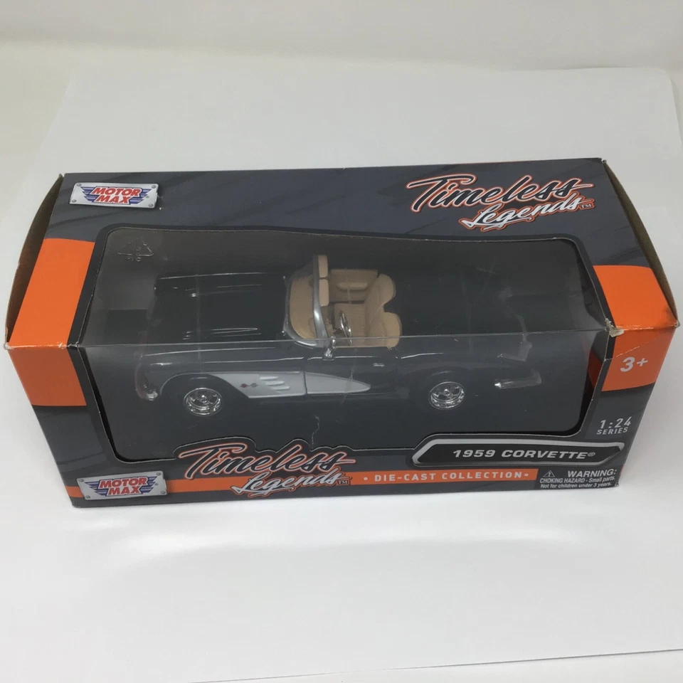 Corbeta Motor Max Timeless Legends 1:24 1959 nueva en caja rara Foto 2 de 4