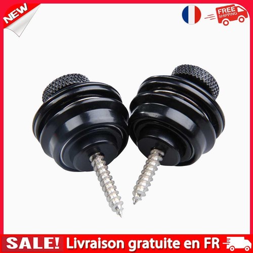 SchaefferTec Loxx Box Music Strap Lock Chromé Pour Guitare Électrique Et Basse
