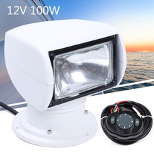 100W Boat Search Light Remote Control Marine Spotlight 360 Rotate 2500LM 12V
